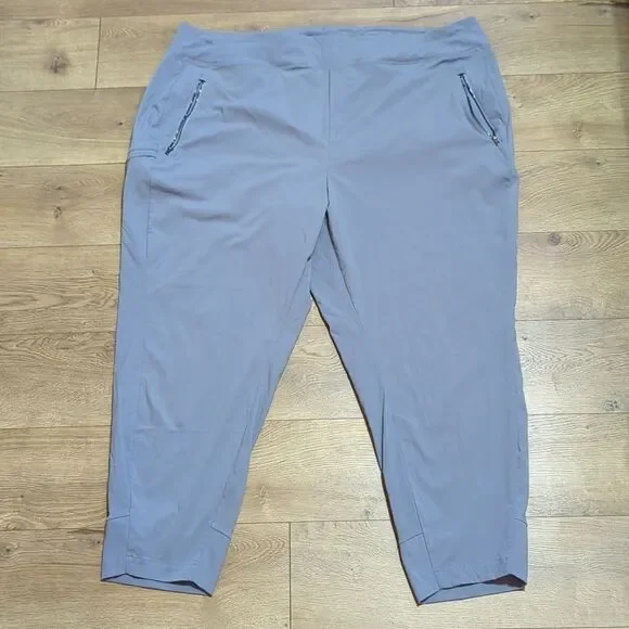 Athleta Trekkie North Jogger Pants Womens Gray Zip Pockets sz 22 - Picture 2 of 8